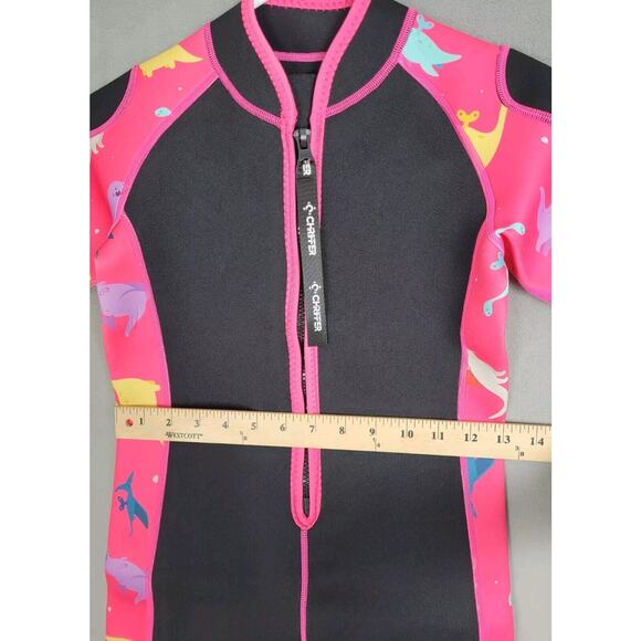 Chriffer Girls Kids Wetsuit Shorty Wet Suit Front Zip 2mm Neoprene Large - Picture 4 of 8